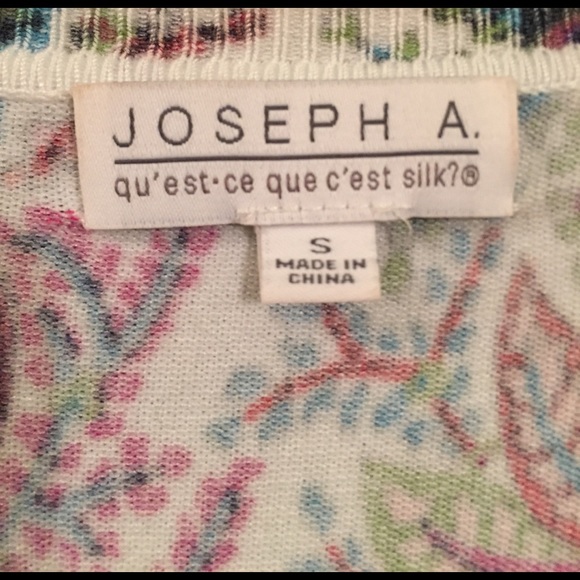 Joseph A Womens Button Front Cardigan Seater Paisley-S - Picture 6 of 6